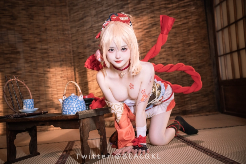 Blacqkl 白莉爱吃巧克力 cosplay Yoimiya Genshin Impact 188-lusbabe-net