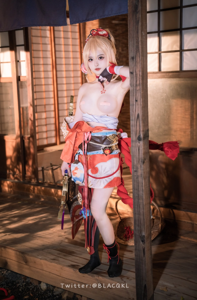 Blacqkl 白莉爱吃巧克力 cosplay Yoimiya Genshin Impact 189-lusbabe-net