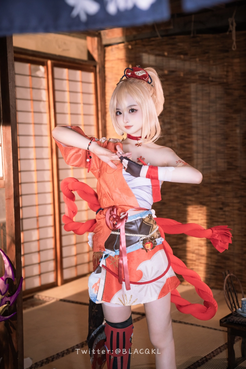 Blacqkl 白莉爱吃巧克力 cosplay Yoimiya Genshin Impact 190-lusbabe-net