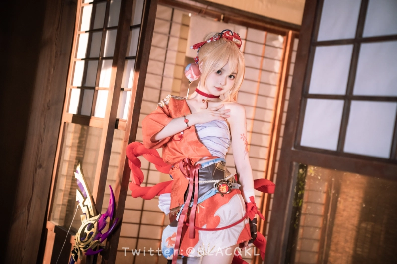 Blacqkl 白莉爱吃巧克力 cosplay Yoimiya Genshin Impact 230-lusbabe-net
