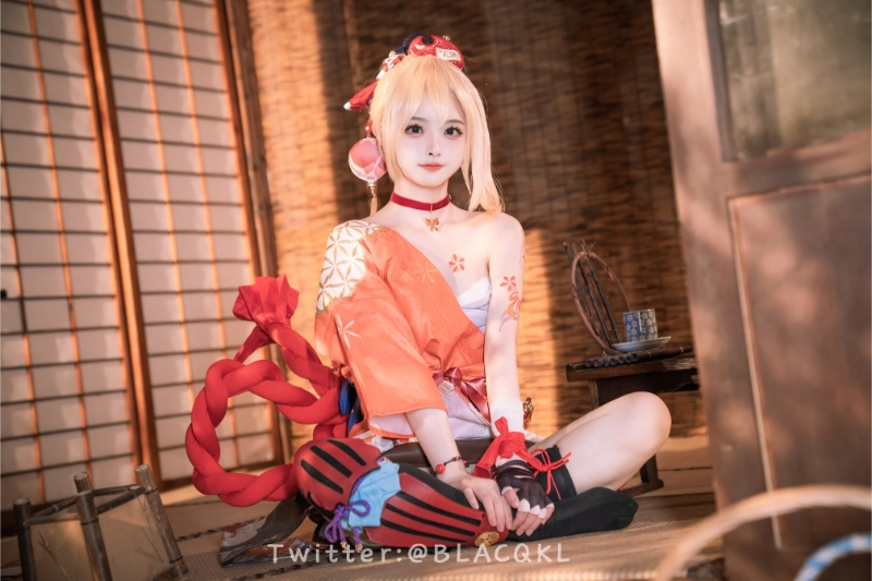 Blacqkl 白莉爱吃巧克力 cosplay Yoimiya Genshin Impact 243-lusbabe-net