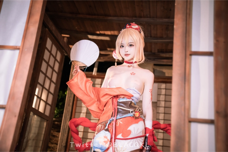 Blacqkl 白莉爱吃巧克力 cosplay Yoimiya Genshin Impact 249-lusbabe-net