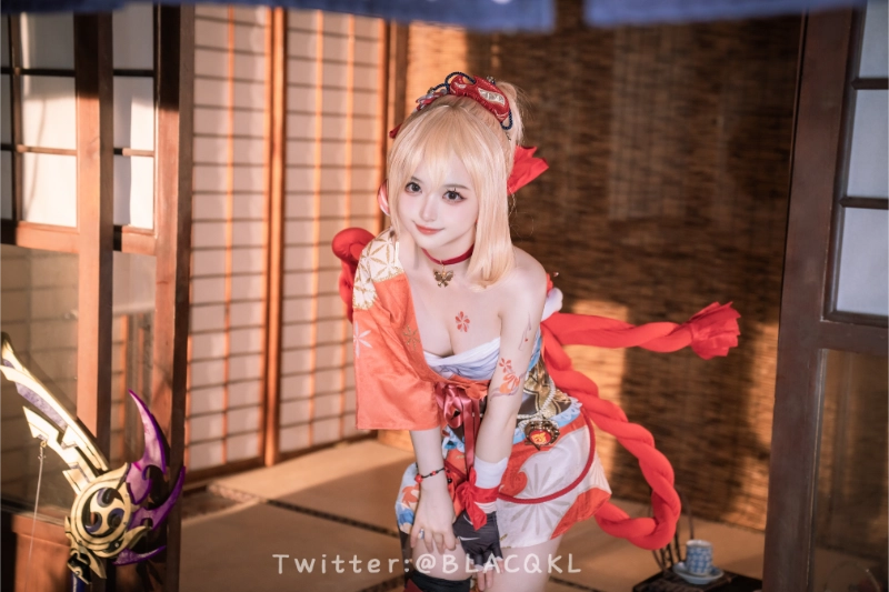 Blacqkl 白莉爱吃巧克力 cosplay Yoimiya Genshin Impact 255-lusbabe-net