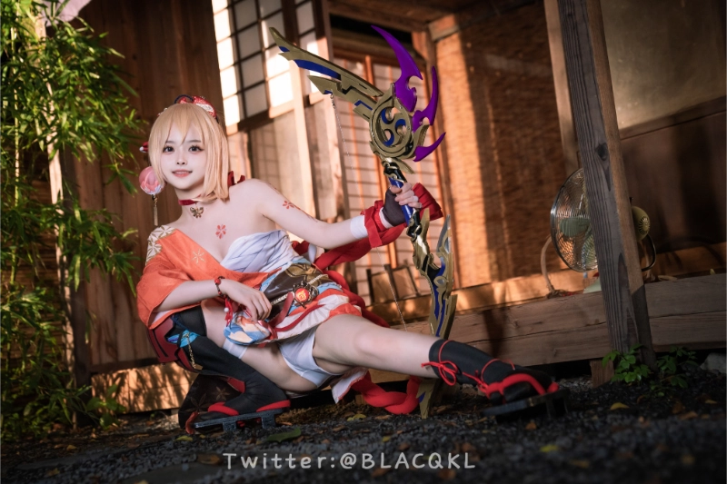 Blacqkl 白莉爱吃巧克力 cosplay Yoimiya Genshin Impact 258-lusbabe-net