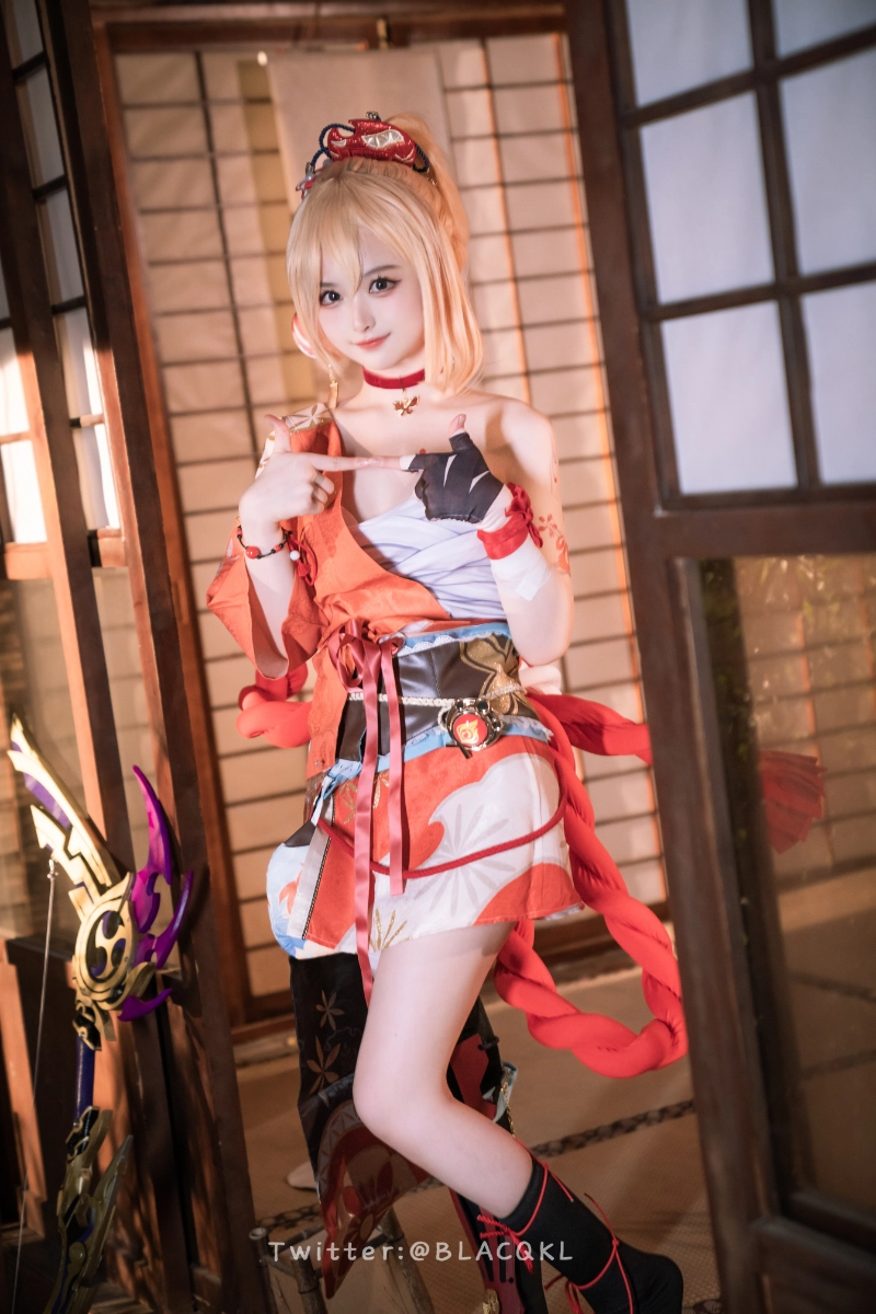 Blacqkl 白莉爱吃巧克力 cosplay Yoimiya Genshin Impact 280-lusbabe-net