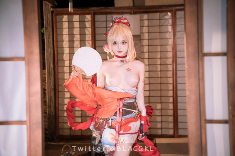 Blacqkl 白莉爱吃巧克力 cosplay Yoimiya Genshin Impact 3.1-lusbabe-net