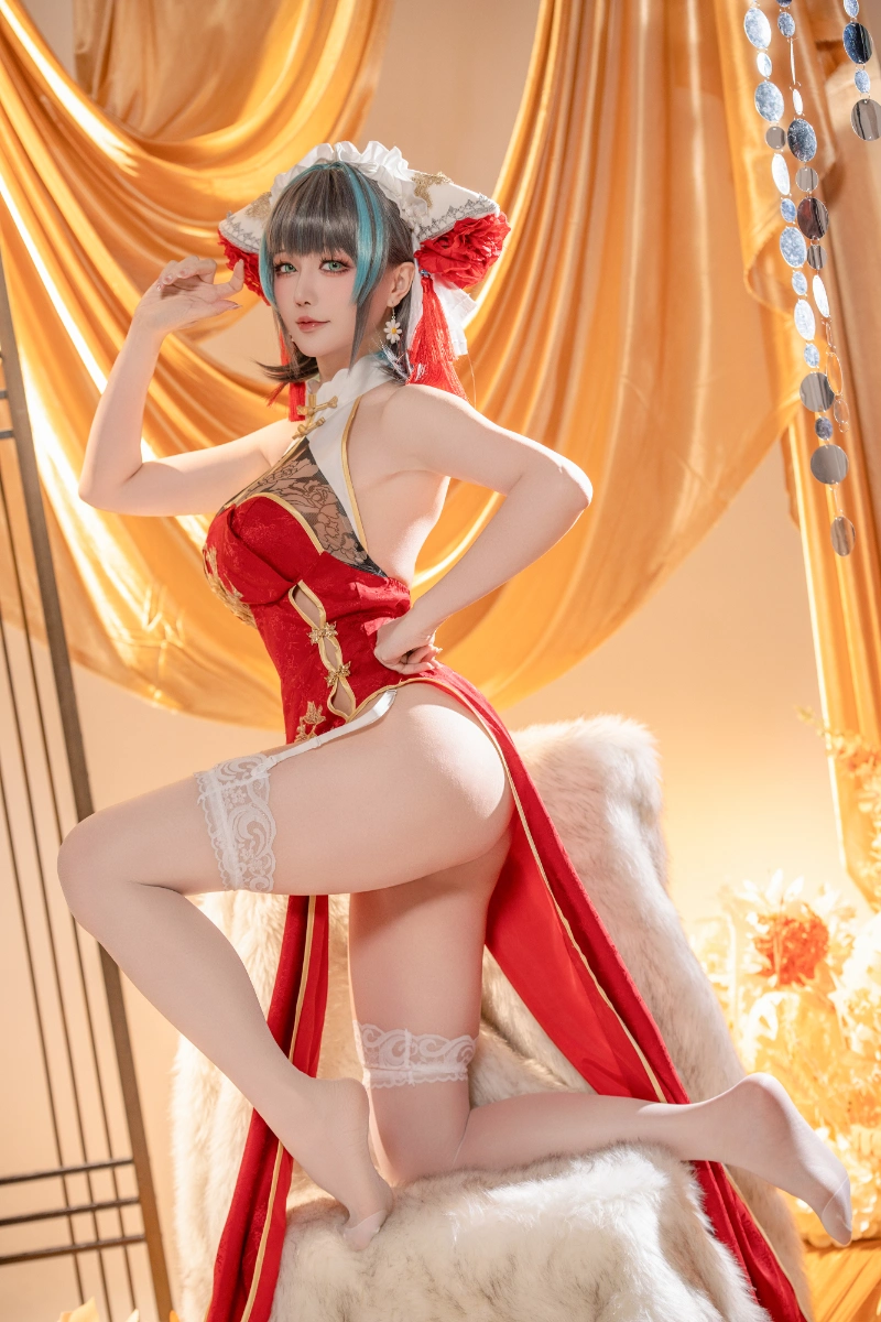 Hoshilily 星之迟迟 cosplay Cheshire Azur Lane 16-lusbabe-net