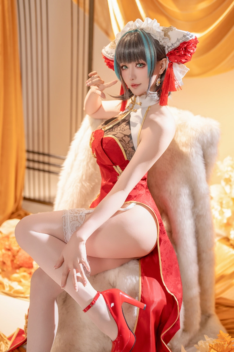Hoshilily 星之迟迟 cosplay Cheshire Azur Lane 4-lusbabe-net