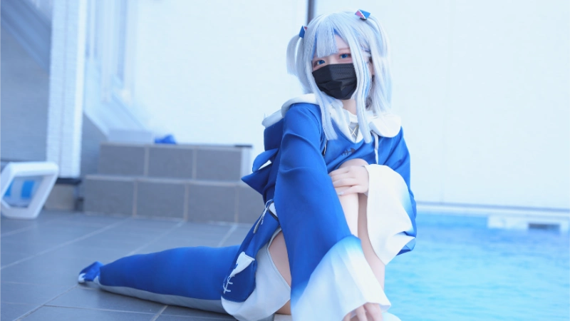 はむすけ hamham sk cosplay Gawr Gura Hololive 15-lusbabe-net