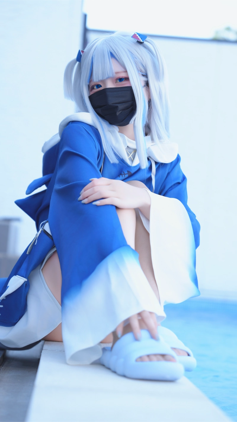 はむすけ hamham sk cosplay Gawr Gura Hololive 16-lusbabe-net