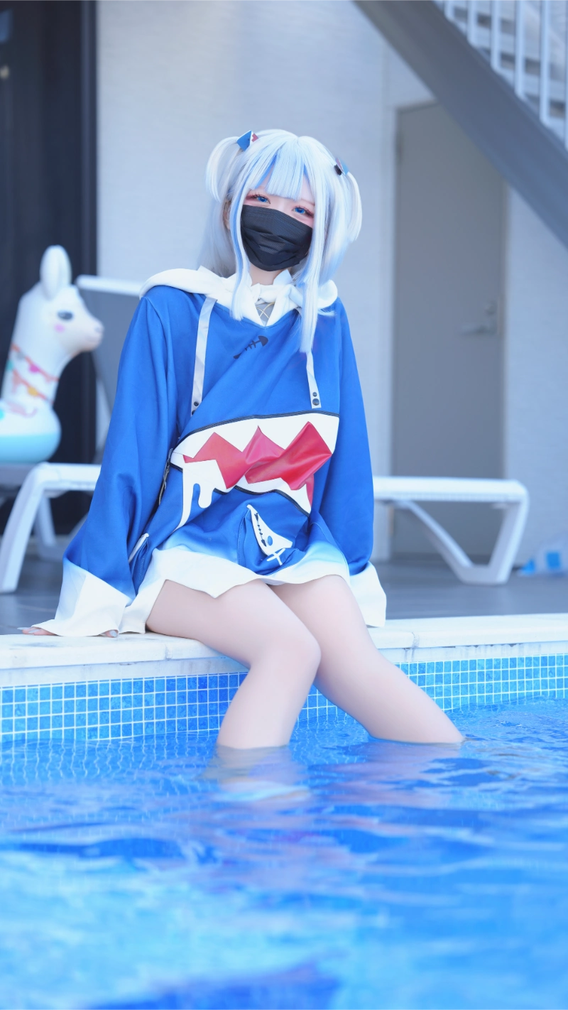 はむすけ hamham sk cosplay Gawr Gura Hololive 22-lusbabe-net