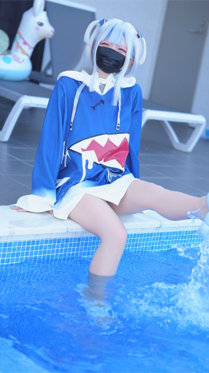 はむすけ hamham sk cosplay Gawr Gura Hololive 25-lusbabe-net