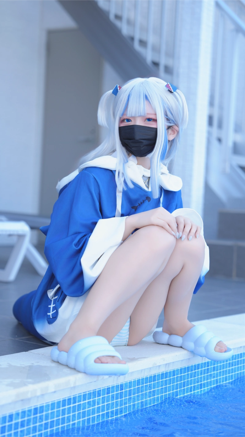 はむすけ hamham sk cosplay Gawr Gura Hololive 28-lusbabe-net