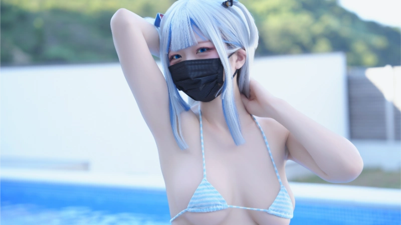 はむすけ hamham sk cosplay Gawr Gura Hololive 49-lusbabe-net