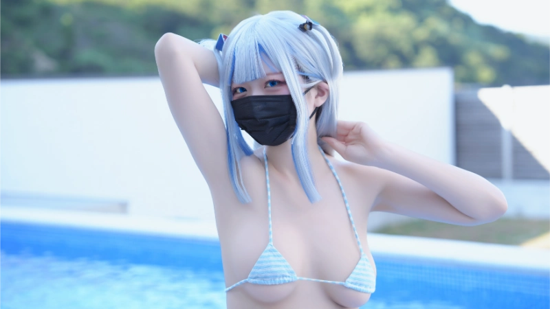 はむすけ hamham sk cosplay Gawr Gura Hololive 50-lusbabe-net