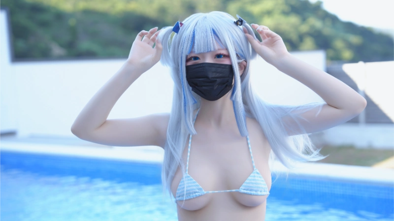 はむすけ hamham sk cosplay Gawr Gura Hololive 51-lusbabe-net