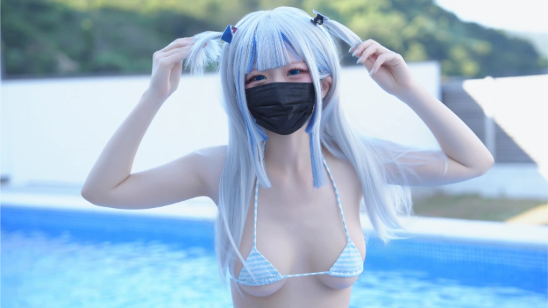 はむすけ hamham sk cosplay Gawr Gura Hololive 52-lusbabe-net