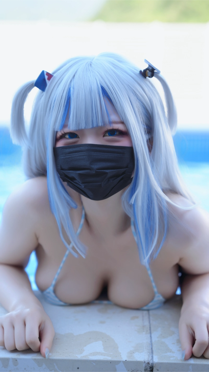 はむすけ hamham sk cosplay Gawr Gura Hololive 69-lusbabe-net