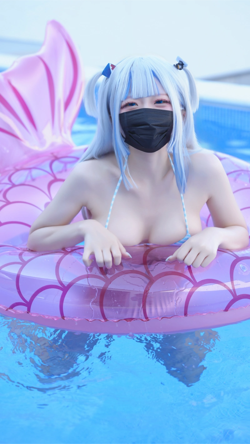 はむすけ hamham sk cosplay Gawr Gura Hololive 73-lusbabe-net