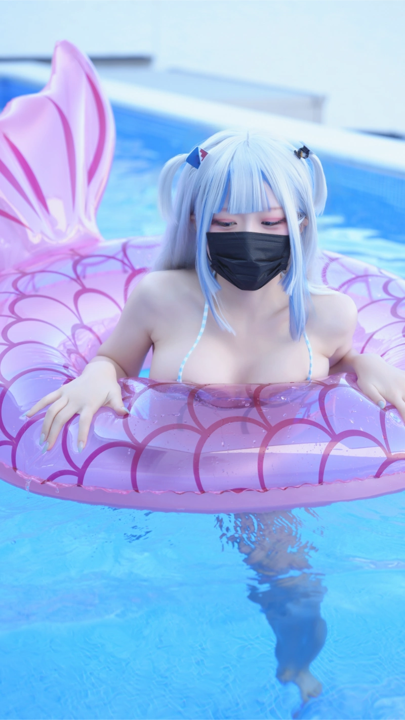 はむすけ hamham sk cosplay Gawr Gura Hololive 75-lusbabe-net