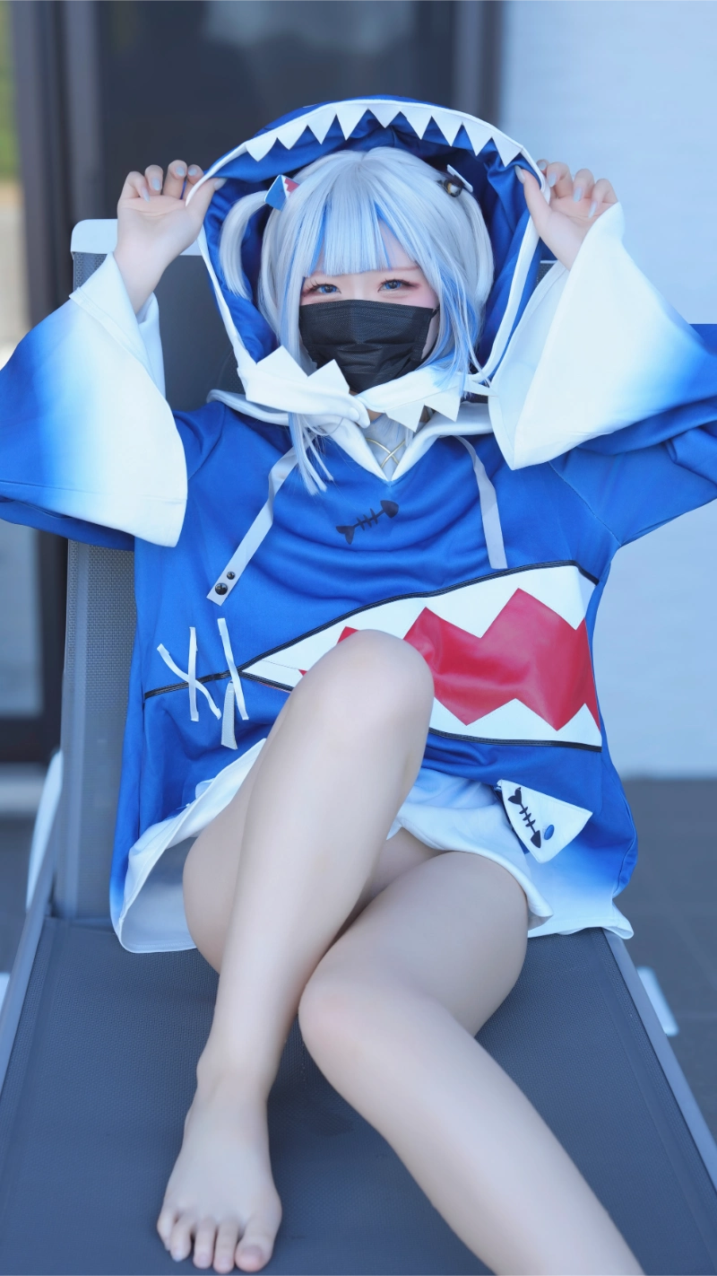 はむすけ hamham sk cosplay Gawr Gura Hololive 83-lusbabe-net