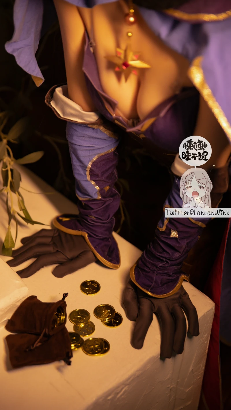 懒懒睡不醒 LanLanWink cosplay Mona Genshin Impact 39 1-lusbabe-net
