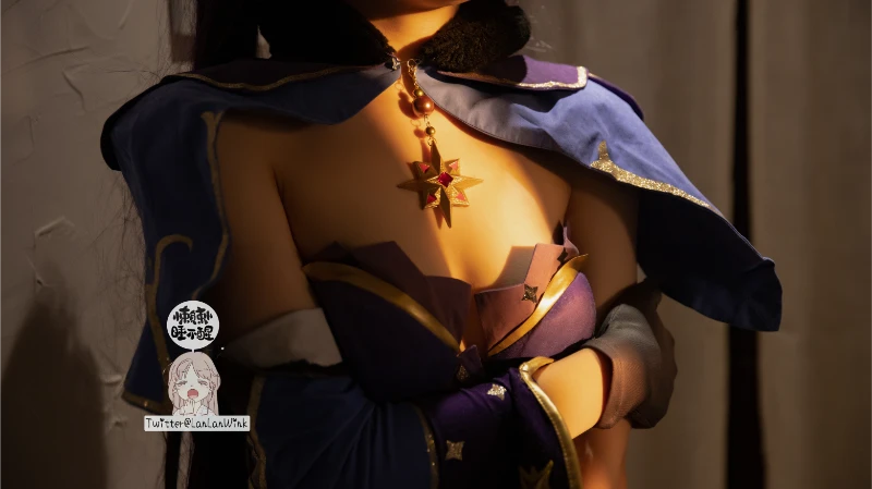 懒懒睡不醒 LanLanWink cosplay Mona Genshin Impact 40 1-lusbabe-net