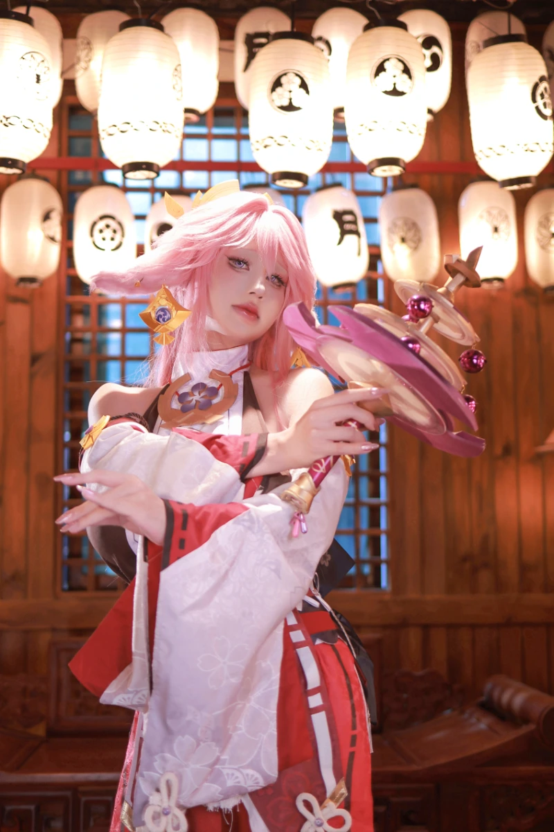 桜满三时 AraneaSakura cosplay Yae Miko Genshin Impact 11-lusbabe-net