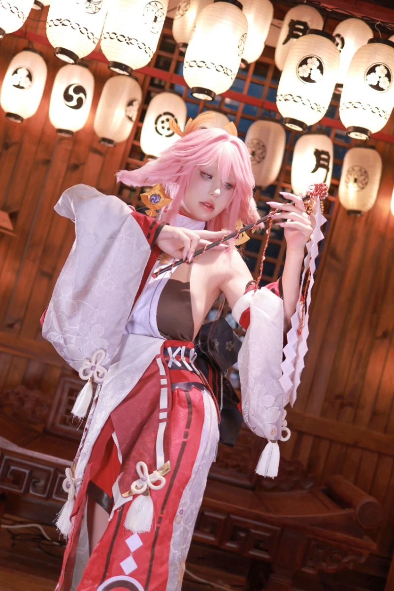 桜满三时 AraneaSakura cosplay Yae Miko Genshin Impact 4-lusbabe-net