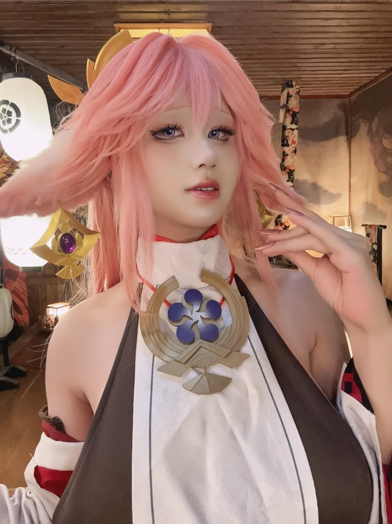 桜满三时 AraneaSakura cosplay Yae Miko Genshin Impact 55-lusbabe-net