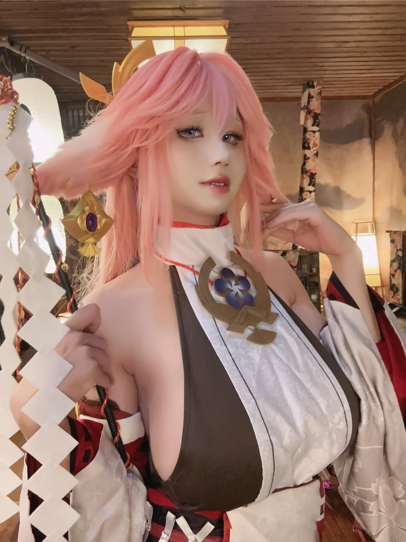 桜满三时 AraneaSakura cosplay Yae Miko Genshin Impact 57-lusbabe-net