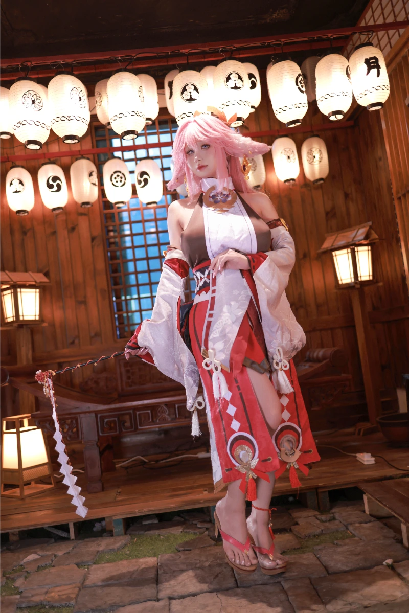 桜满三时 AraneaSakura cosplay Yae Miko Genshin Impact 6-lusbabe-net