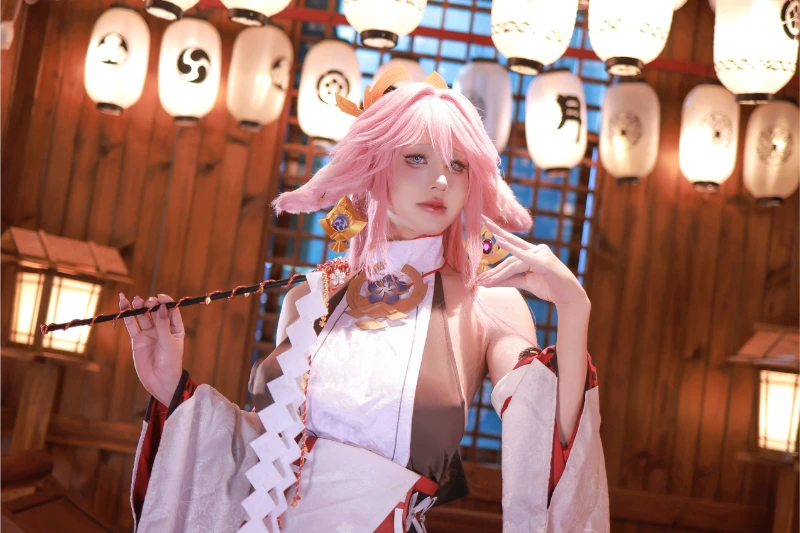 桜满三时 AraneaSakura cosplay Yae Miko Genshin Impact 8-lusbabe-net
