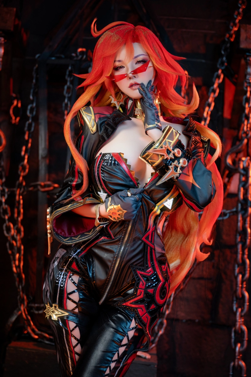 阿薰kaOri axunkaOri cosplay Mavuika Genshin Impact 16 1-lusbabe-net